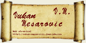 Vukan Mesarović vizit kartica